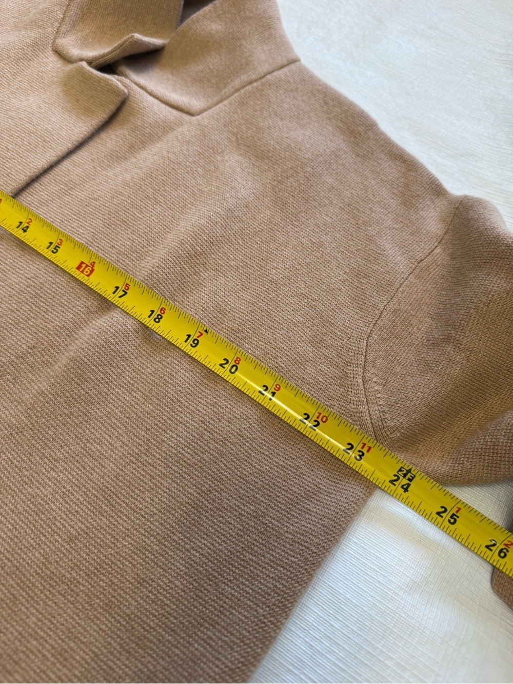 J. Crew Ella Open-Front Trench Sweater Blazer Merino Coat Beige Small fits M - Picture 5 of 7